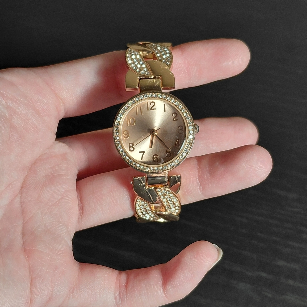 Rose Gold Watch (Needs New Battery).